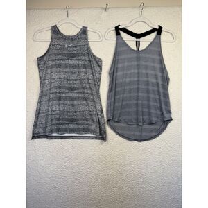 Nike Dri-Fit Tank Top Set of 2 Womens‎ Medium Athletic Running Golf Sleeveless